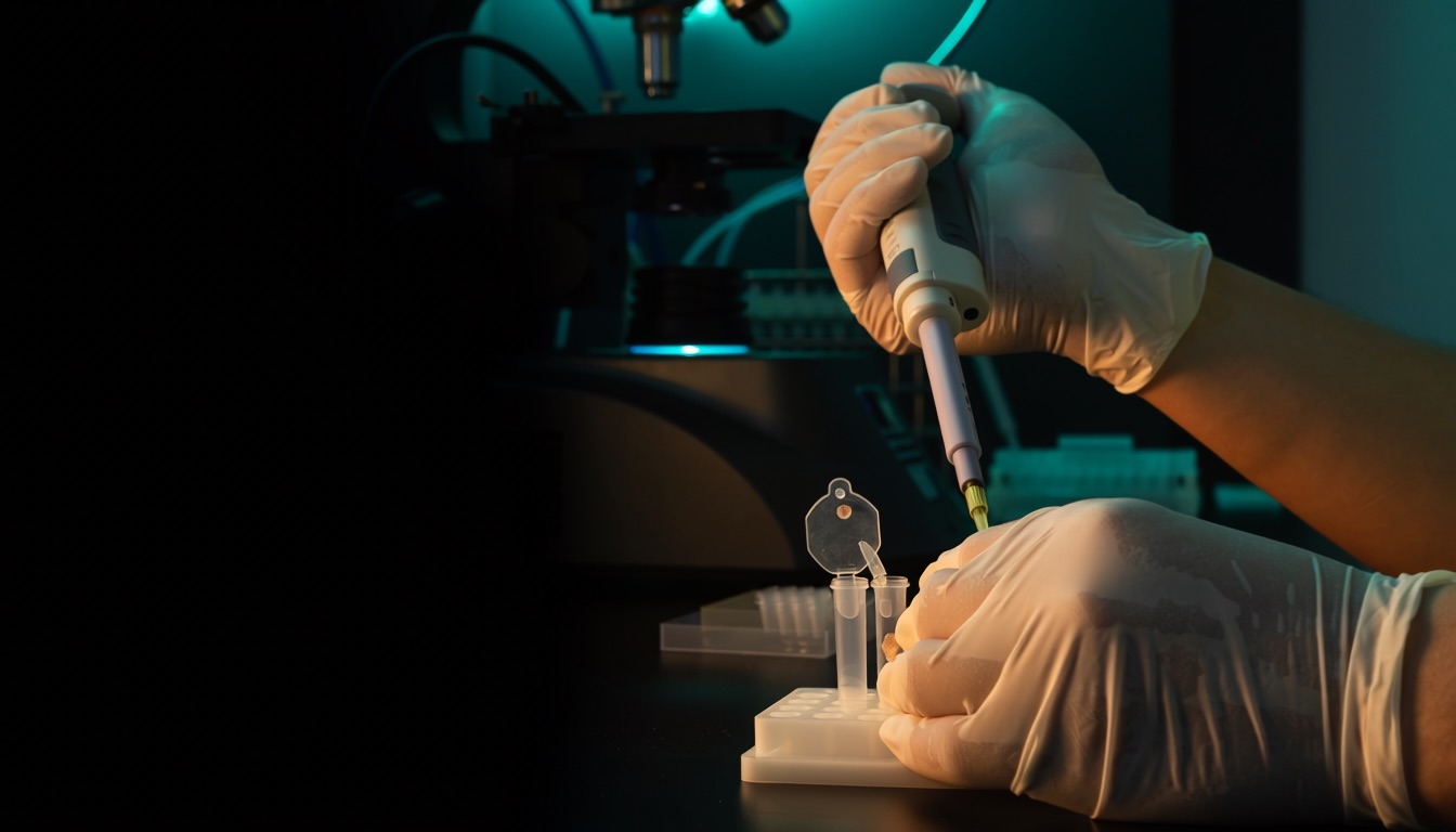 Conceptual reconstruction of DNA extraction preparation with a micropipette